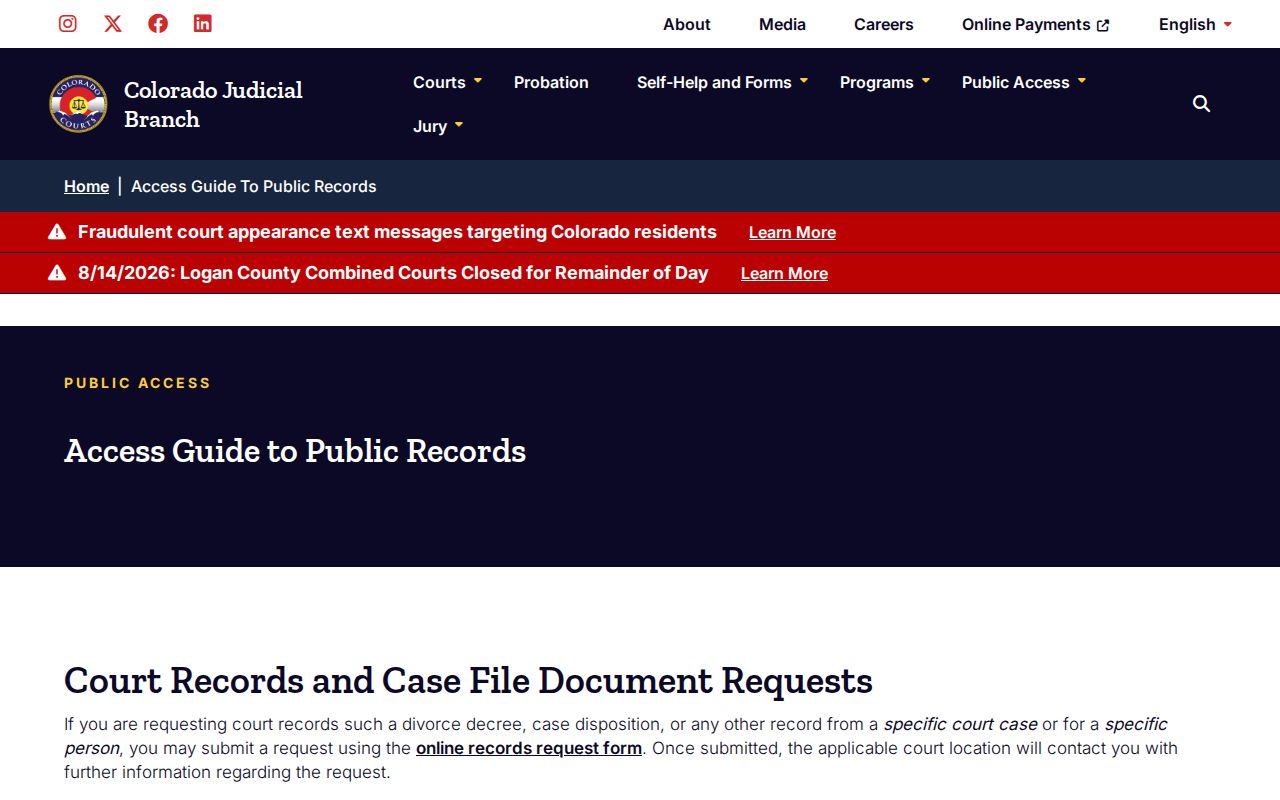 Summit County court records public access guide