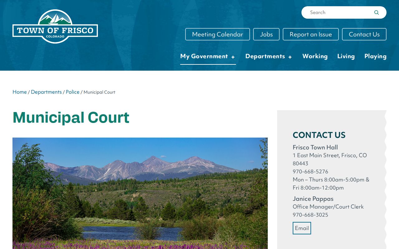 Frisco court docket and municipal court access page